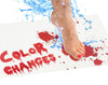 IntroWizard Bloody Mat - Color-Changing Vinyl Bath Mat, 22"x13", Red, Disappearing Footprints, Non-Absorbent
