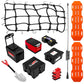 Globact 10Pcs Rc Crawler Accessories Roof Simulation Decoration Luggage Net/Fishing Box/Oil Drum/Shovel/Antennas/Recovery Board