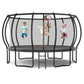 Tatub 14Ft Trampoline For Kids And Adults, Outdoor Recreational Trampolines With Basketball Hoop & Enclosure Net, Curved Poles, 