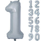 40 In Matte Gray Number Balloons Helium Foil Mylar Balloon Birthday Party Banquet Decoration 1