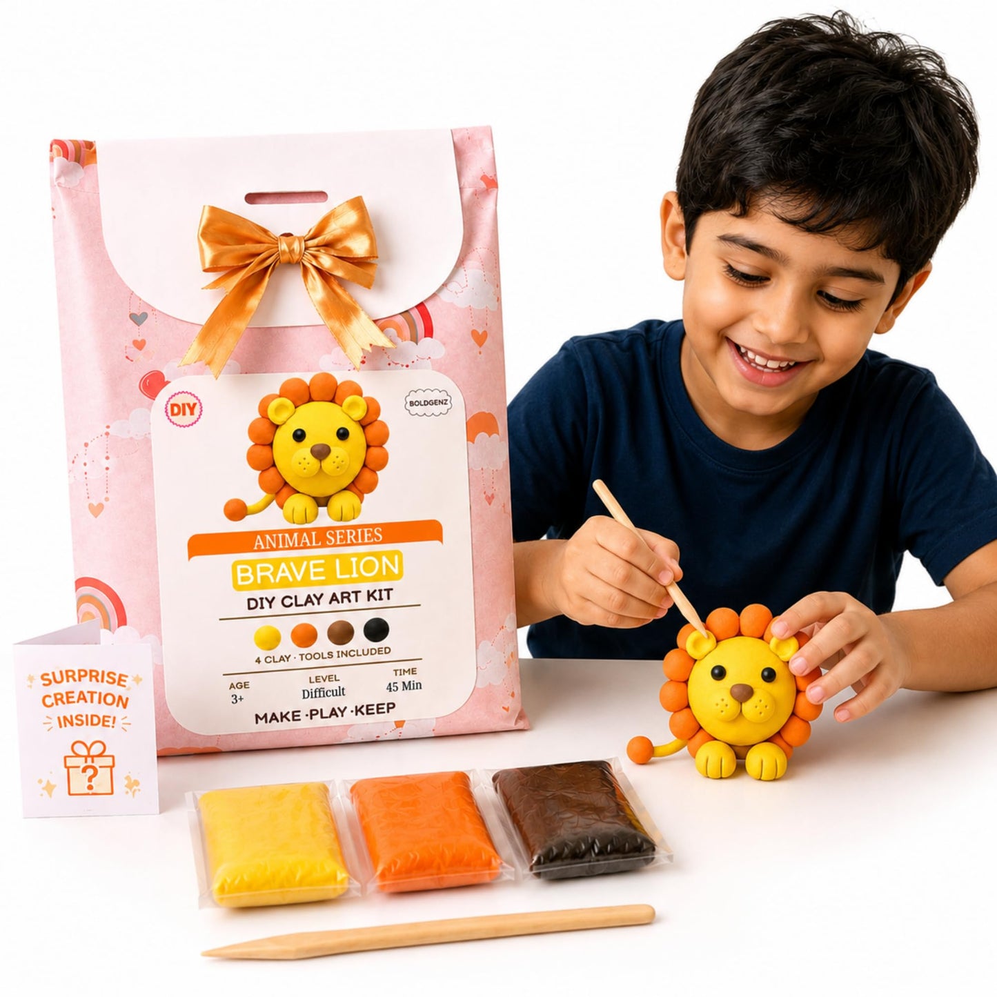 Clay For Kids | Summer Activity Kit For Kids | Diy Clay Art | Soft Air Dry NonToxic | StepByStep Creations | Creative Activit