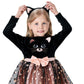 Wizland Cute Cat Costumes for girls Girls Dress Child kids Cat Role Play Costume for Halloween Dress Up Party and Role play Cosplay.5-6years