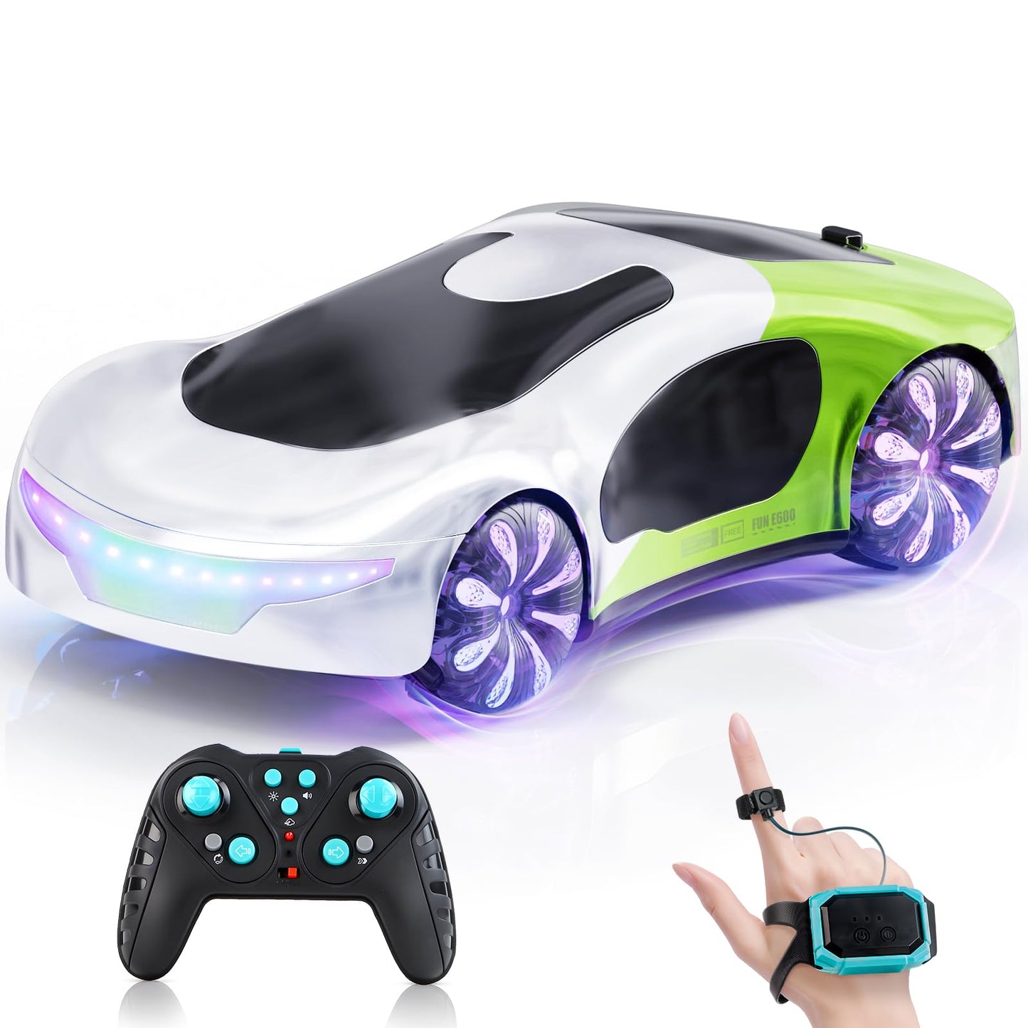 Gesture Sensing Rc Stunt Cars Remote Control Car With Light Spray & Music & 360 Rotate,2.4Ghz Drift Rc Car Toy For Kids,Cool Bir