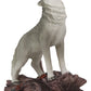 Ebros Gift Large Cries Of The Night Howling Alpha Gray Wolf Statue 12'' Tall Mysterious Moonlight Praying Wolves Totem Spirit Co