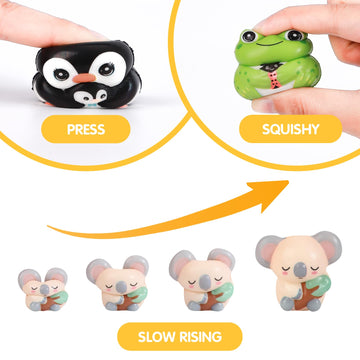 OMyFav 24 PCS Squishies – Colorful Party Favors, Classroom Prizes, Birthday Goodie Bags, Claw Machine Fillers, Small Size