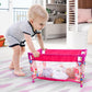 Babeside Baby Doll Crib, Baby Doll Bed For 17-21 Inch Dolls, Foldable Baby Doll Playpen Toy Crib, Reborn Baby Doll Accessories W