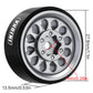 INJORA 1.0 Plus Beadlock Wheel - Aluminium Rims for SCX24 TRX4M FCX24 1/24 1/18 RC Crawler(Grey)