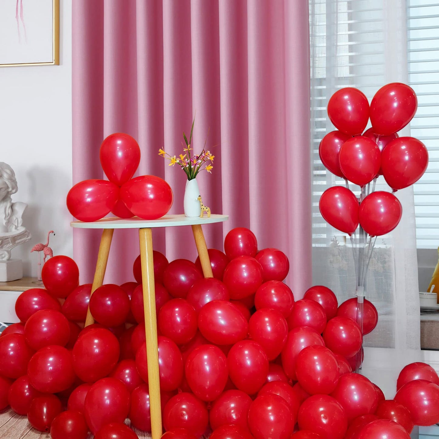 Red Balloons 200Pcs, 5 Inch Small Red Latex Party Balloons, Mini Thick Red Birthday Balloons For Birthday Wedding Decorations, B
