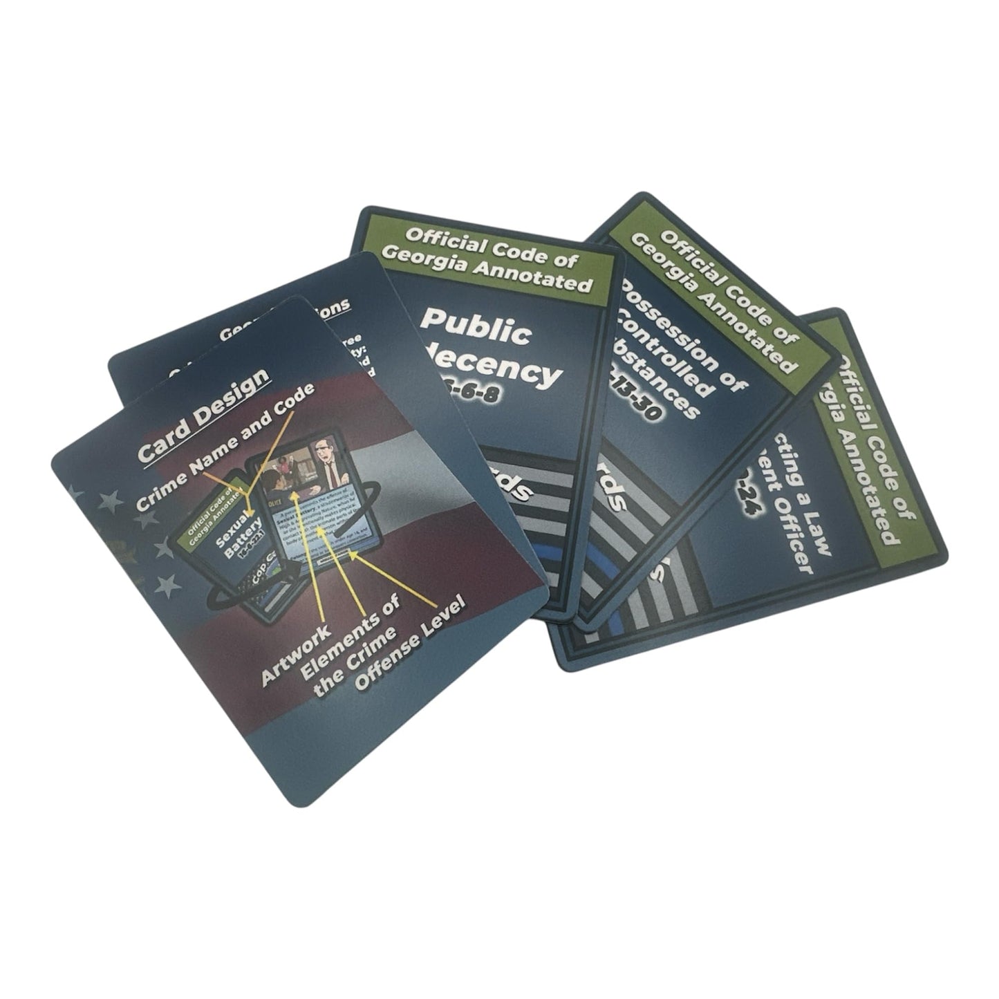 Cop Cards Premium Flashcards for Law Enforcement - 2.5"x3.5" Multi Cardboard Learning Aid