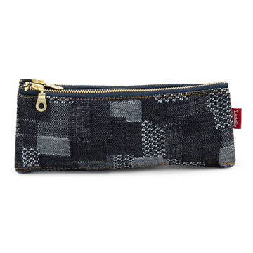 (Luddite) Radite LDDBNPN102 Bendi Pen Case NEP Denim, Denim Patchwork, 7.7 x 3.1 x 1.2 inches (19.5 x 7.9 x 3.0 cm), retro
