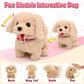 Golray Dog Toys For Kids Girls, Electronic Interactive Walking Barking Dog With 12 Pcs Carrier & Accessories Toddler Girl Toy Dog Puppy Pet Care Pretend Play Set, Birthday Gift For Little Girl 3 4 5 6