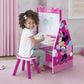 Delta Children Deluxe Kids Art Table | Easel, Desk, Stool, Toy Organizer, Disney Minnie Mouse