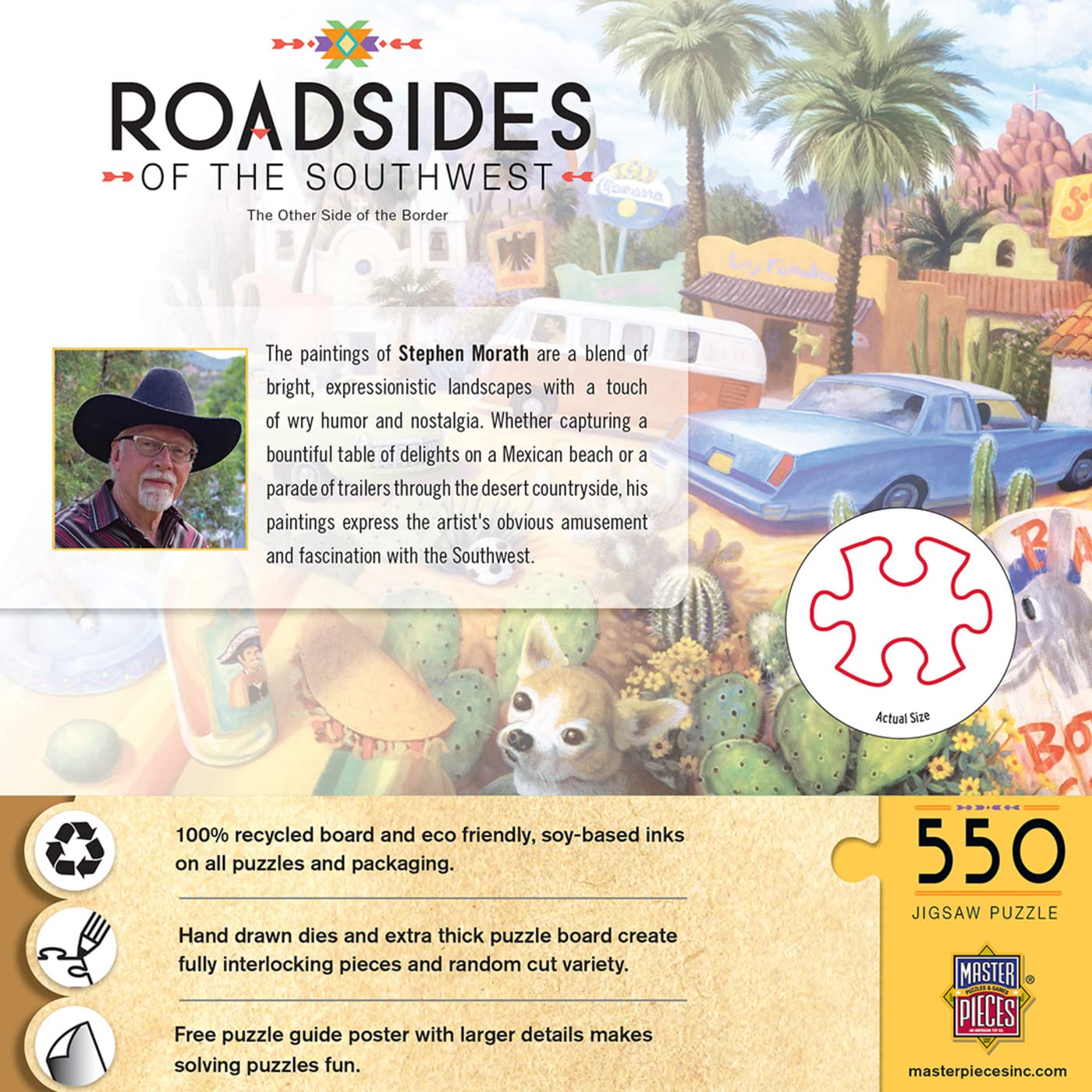 MasterPieces 550 Piece Jigsaw Puzzle for mature-themeds and Family - The Other Side of The Border - 18x24