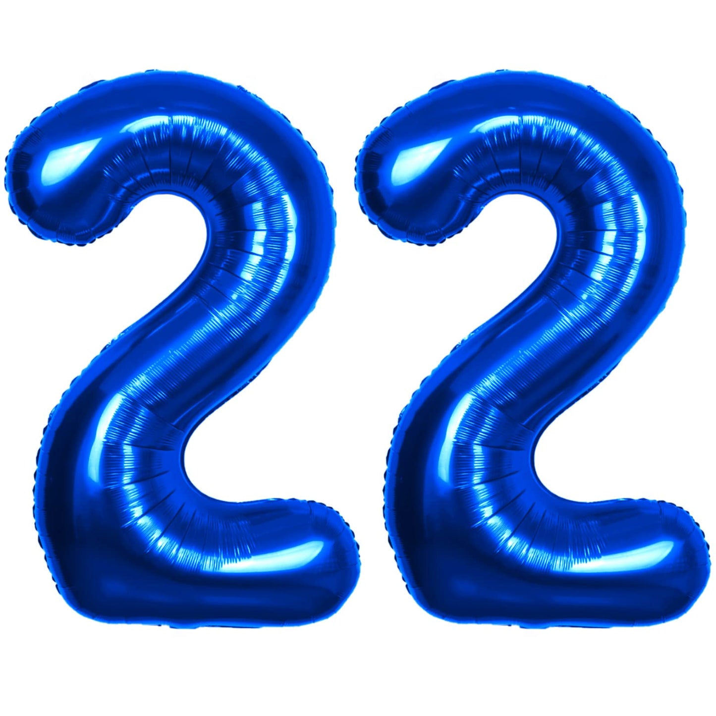 40 Inch Number 22 Balloon Blue Jumbo Giant Big Large Number 22 Foil Mylar Blue Balloons 22Th Birthday Party Anniversary Decorati