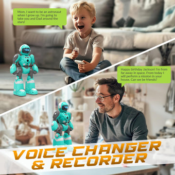 Stemtron Robot Toys For Kids, Programmable Remote Control Robot With Magic Record Voice Function, Intelligent Gesture Sensing, S