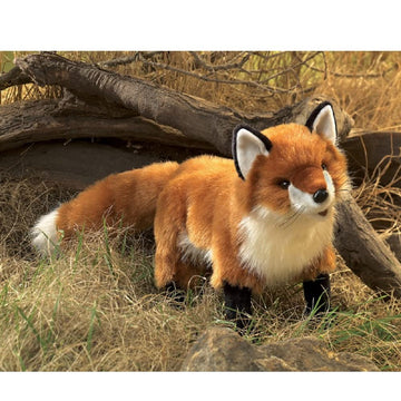 Folkmanis Red Fox Hand Puppet, Rust, White, Black, 1 Ea