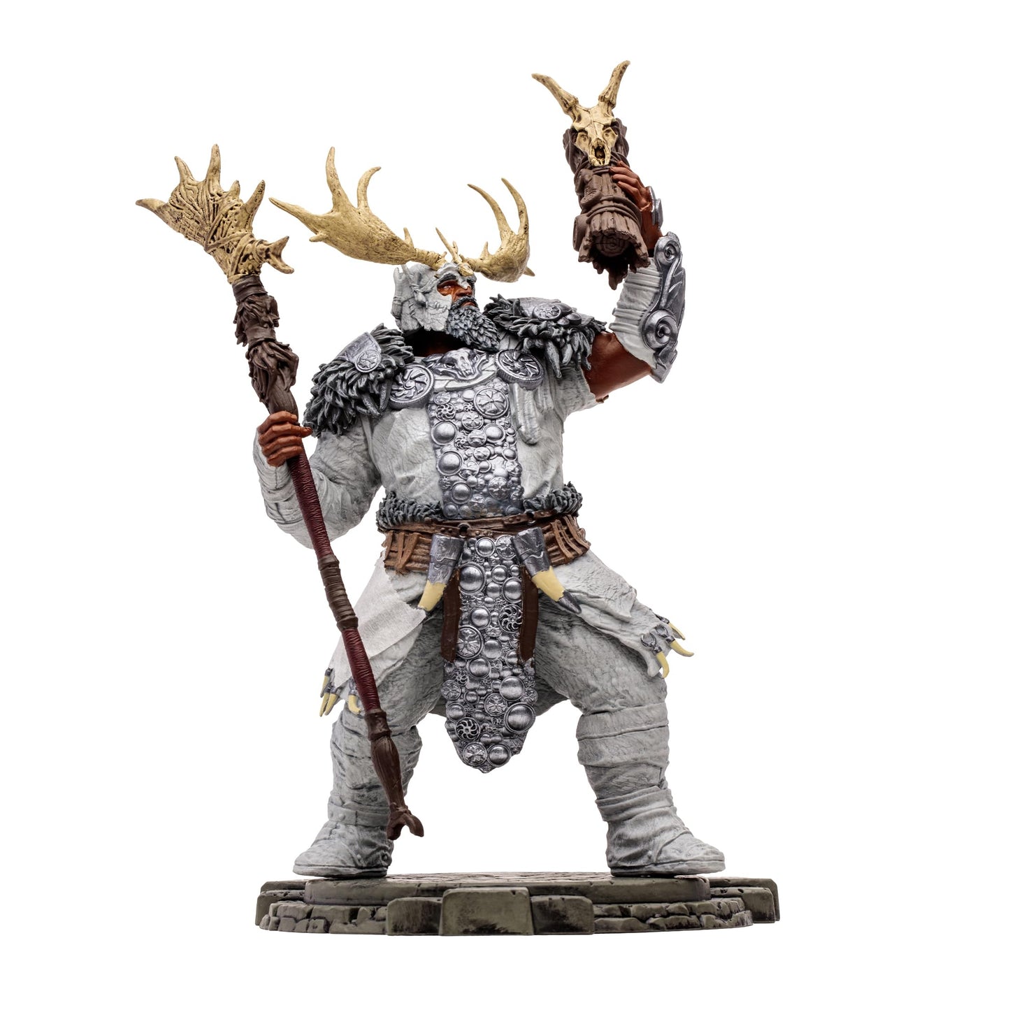 McFarlane Toys Diablo IV Druid 6-Inch 1:12 Scale Action Figure with Interchangeable Head and Hand  3   Display Base  and Mystery Weapon (Epic)