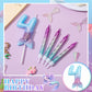 MTLEE 13 Pcs Birthday Candles Set 1 Mermaid Birthday Candle with 12 Pcs Rainbow Spiral Candles Mermaid Cake Toppers Mermaid Birt