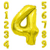 Number Balloon 40 Inch, Number Balloons Gold, Number 4 Balloons, Birthday Large Foil Gold Balloons, Birthday Party/Graduation/An