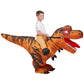 Spooktacular Creations Kids Inflatable Costumes, Riding A Light-Up Eyes T-Rex Inflatable Costume, Brown Rawr Blow Up Dinosaur Co