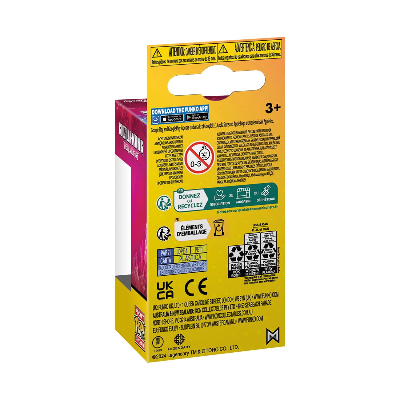 Funko Pop! Keychain: Godzilla X King Kong: The New Empire - King Kong With Mechanical Arm - Godzilla Vs Kong Novelty Keyring - Collectable Mini Figure - Stocking Filler - Gift Idea - Movies Fans