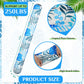 Soulchen 2 Pack Inflatable Pool Noodles Soft Fabric Covered 54'' Large Swim Noodles for mature-themeds Hawaii Tropical Palm Leaves enhanced Buoyancy for Pool Swimming Floating Beach Party Decor (Cool-Toned)