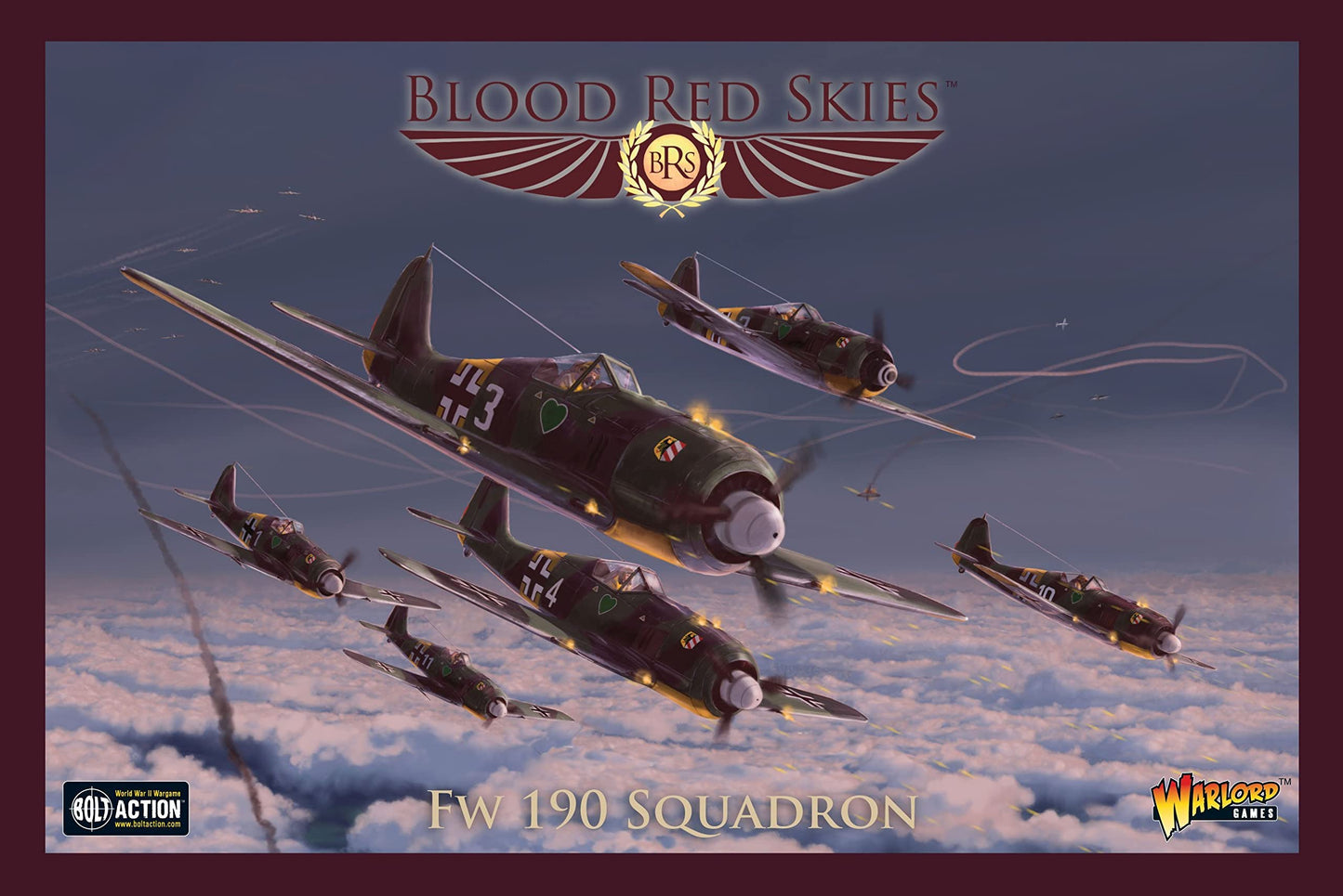 Blood Red Skies German Fw 190 Squadron 1:200 Wwii Mass Air Combat War Game