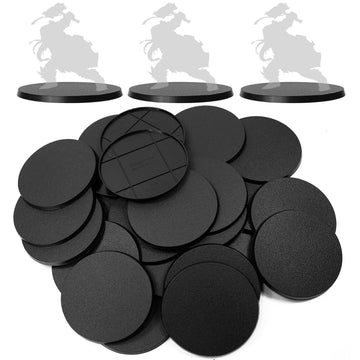 Evemodel 30Pcs 90Mm Round Bases For Wargames Table Top Military Simulation Scene Abs Plastic