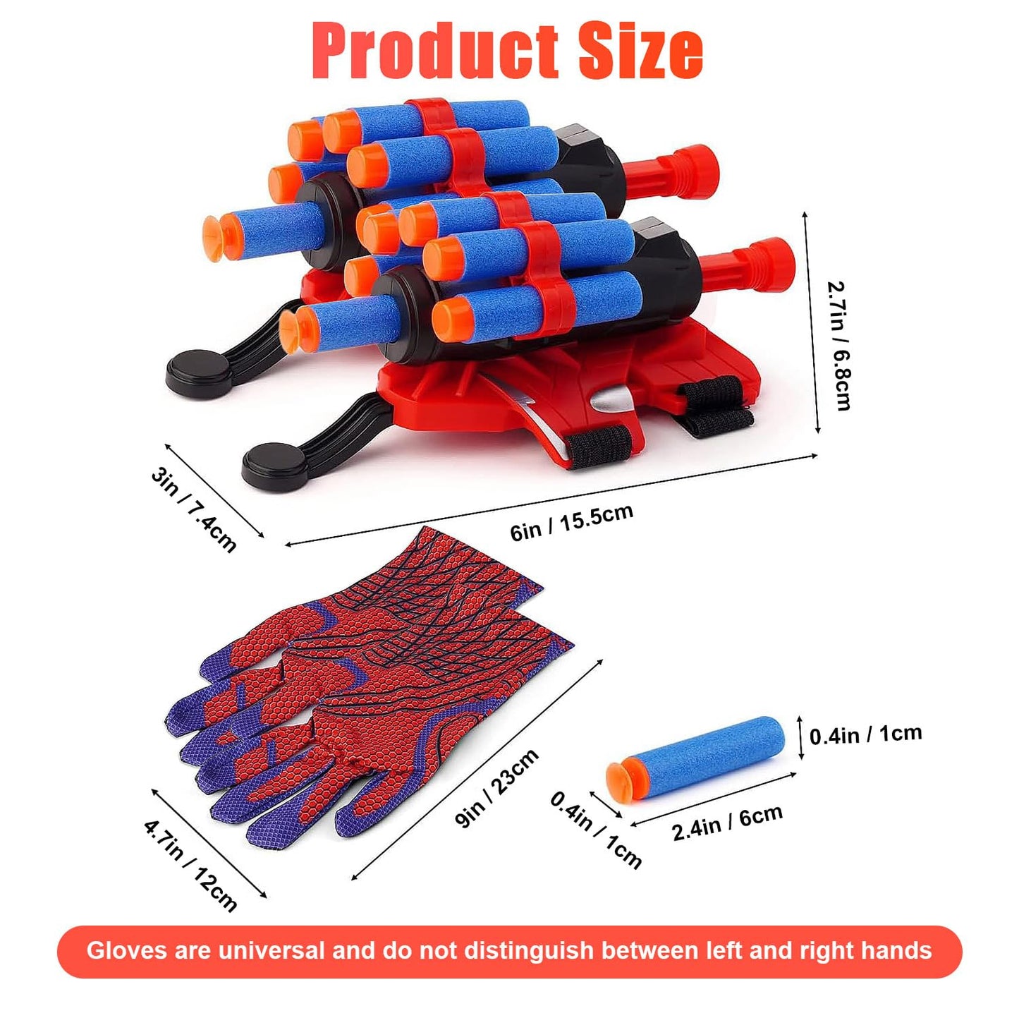 YUETIANE Spider Web Shooter Set - 2 Packs Plastic Launcher Gloves for Kids - Blue - Perfect for Birthday, Halloween, Christmas, Valentine's Day