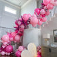 Bezente Pink Balloons Set, 60pcs 12" Metallic & Latex Balloons for Birthday, Wedding, Baby Shower - Multiple Pink Colors
