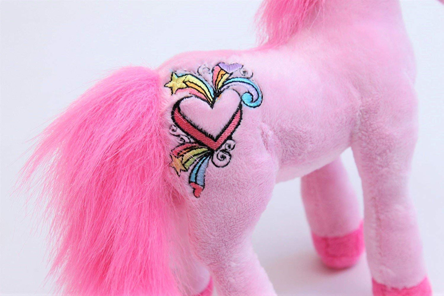 Snuggle Stuffs Plush Magical Pink Unicorn Stuffed Animal, 11" - Soft Polyester Toy for Girls