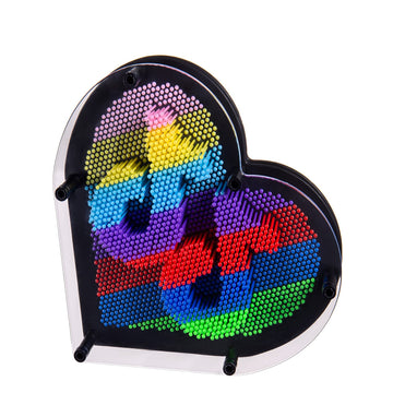 3D Pin Art Intellectual Fun Toy Rainbow Pin Art Palm Board Extra Large(8.5 X8 Inches) Arouse Sense Of Imagination Innovative Boundless Creativity