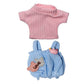 17cm Doll Clothes  17cm Clothes Skirt Set  2 Piece Colorful T-Shirt+ with Overalls or Skirt Outfit enhanced Fashion Cute Doll Accessories(NO Doll)(Style D)