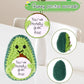 Boxob Positive Avocado Crochet, 3.2 Inch Funny Positive Avocado With Positive Affirmation Mini Knitted Avocado Cute Emotional Support Crochet Plush Encourage Gift For Birthday Holiday Decoration