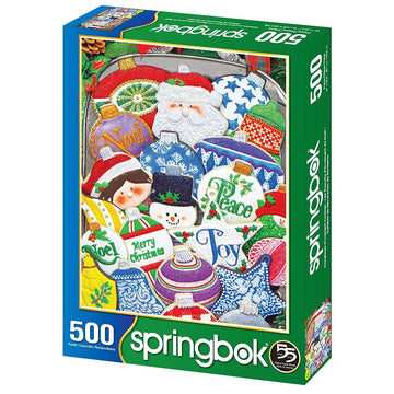 Springbok'S 500 Piece Jigsaw Puzzle Christmas Ornament Cookies - Made In Usa