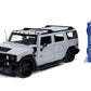 Jada Toys 1:24 Die-cast Hummer H2 Car Model 32310 - Grey, Rubber Material, Perfect for Kids and Adults