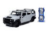 Jada Toys 1:24 Die-cast Hummer H2 Car Model 32310 - Grey, Rubber Material, Perfect for Kids and Adults