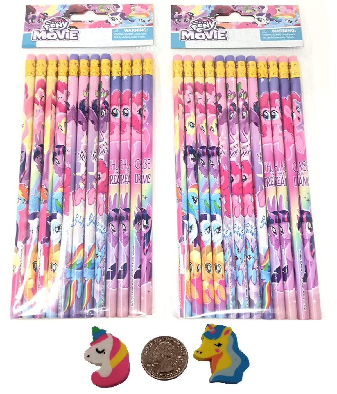 24 Pcs My Little Pony Wood Pencils Birthday Party Favors Bag Fillers - 2 DZ
