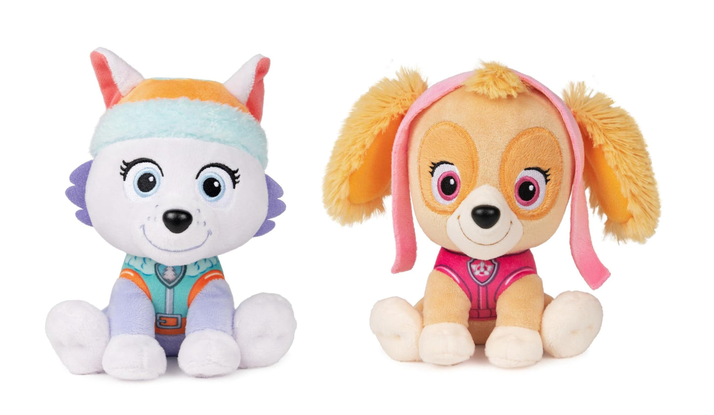 Bundle Of 7 Paw Patrol 6-Inch Plush Characters: Chase, Marshall, Skye, Everest, Rubble, Zuma And Rocky, Multi-Colored