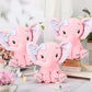 Zomiboo 3 Pieces Elephant Stuffed Animal 8 Inch Baby Stuffed Elephant Animal Plush Toy Gift Baby Girl Boys Bed Decor (Lovely Sty
