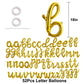 TONIFUL 52 Pcs 16 Inch Gold Cursive Letter A-Z Balloons,Cursive Custom Phrase Foil Alphabet DIY Personalized Phrase Banner for B