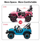 Modern-Depo 12V Kids Ride On Car Truck With Diy Stickers, Manual/Remote Control Electric Car With Led Lights, 2 Motors, 2 Speeds Adjustable, Openable Doors, Spring Suspension, Music Player, Pink