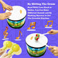 Crafteem Floor Tom Drum For Kids 8-Inch Percussion Instrument Music Drum With 2 Mallets And Color Maracas For Baby Children Spec