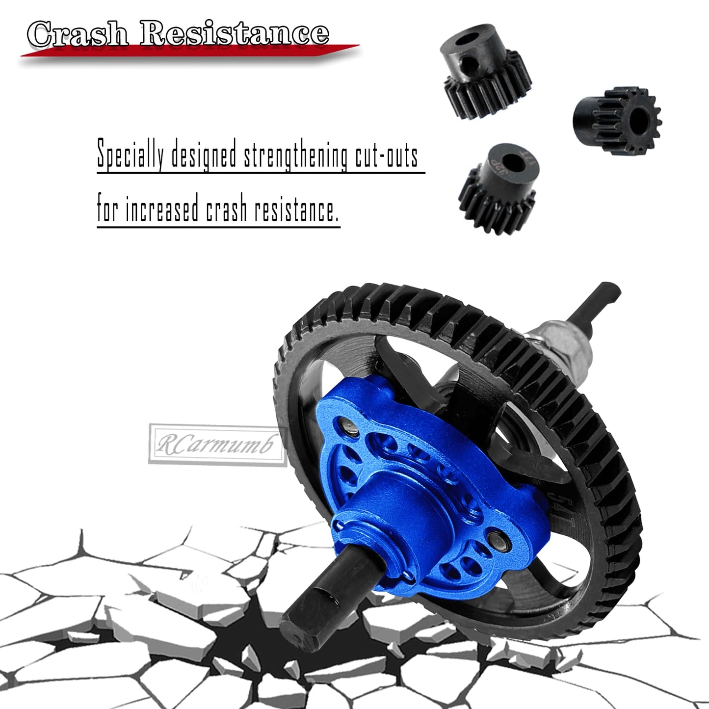 Rcarmumb 54T Spur Gear Upgrades Part For Slash Stampede Rustler 4X4(Vxl), Hardened Steel Slipper Clutch Eliminator 54T Spur Gear