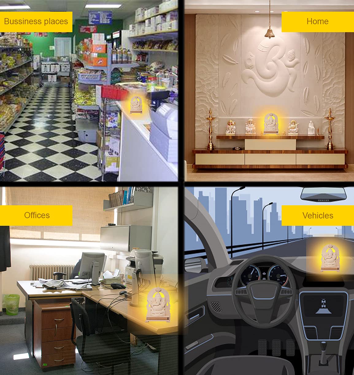 JDS Puja Articles - Vellerkku Root Vinayagar Original - Swetharka Ganesh - Thelle Gilledu Ganapathi - White Ganesha - with Stand