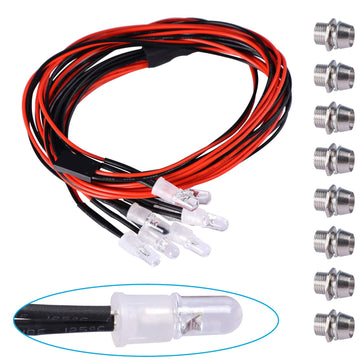 Acekeeps RC Scale Crawler Led Light Kit, RC SC Car Headlights and Taillight Combo for 1/10 Slash RC Truck SCX10 GEN7 Crawler, 1-