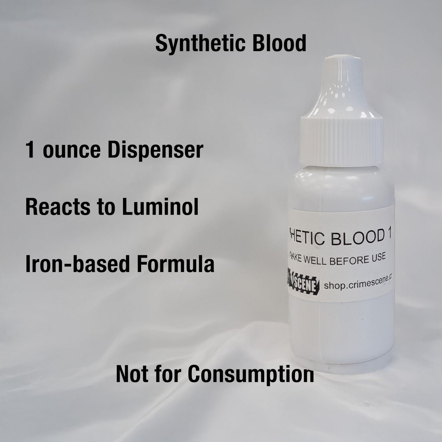 Crime Scene Synthetic Blood: Fluoresces When Used with luminol, 1 Ounce
