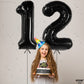 Katchon, Giant Black 12 Balloon Number - 40 Inch | 12 Birthday Balloon, 12 Birthday Decorations Boy | Black Number 12 Balloon For Birthdays | Happy 12Th Birthday Decorations Boy | 12Th Birthday Party