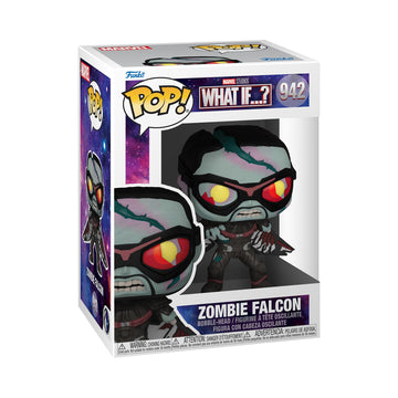 Funko Pop Marvel: What If? - Zombie Falcon, Multicolor, Standard, (57377)