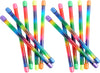 Ja-Ru Glitter Wand Girls Rainbow Baton Toy (12 Baton) 12 Inch Wand Baton Spiral Fidget Toys For Kids. Magic Twirling Glitter Sticks. Stress Relief. Classroom Decorations Bulk Party Favors. 2002-12P